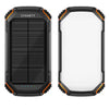 Cygnett 20000mah solar power bank with black and orange design on a white background