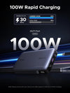 100W rapid charging device with UGREEN 100W charging speed on a dark background
